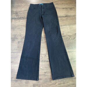 Black Flared Wide Leg Jeans - Women's Tailored Flare